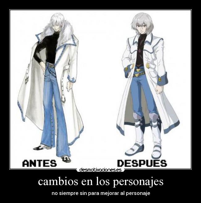 cambios en los personajes -