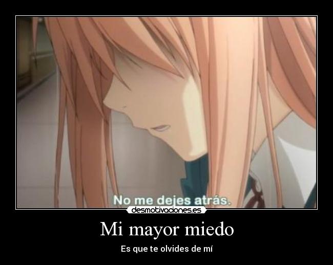 Mi mayor miedo -