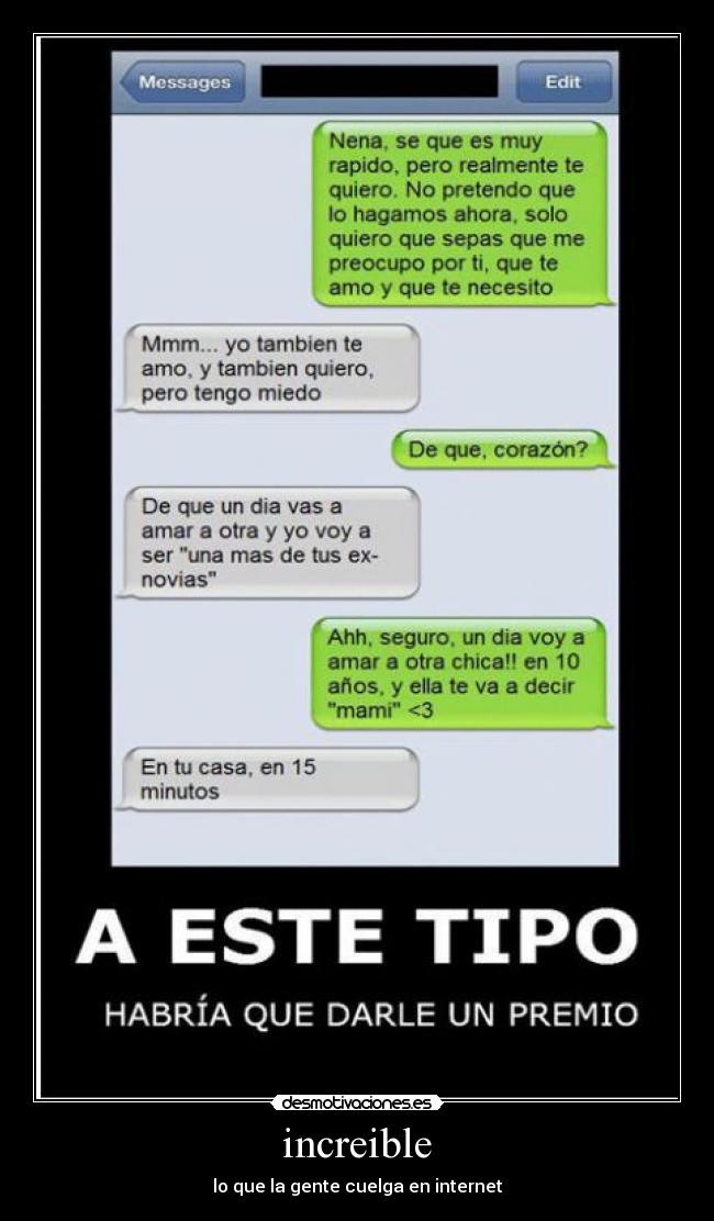 increible - lo que la gente cuelga en internet