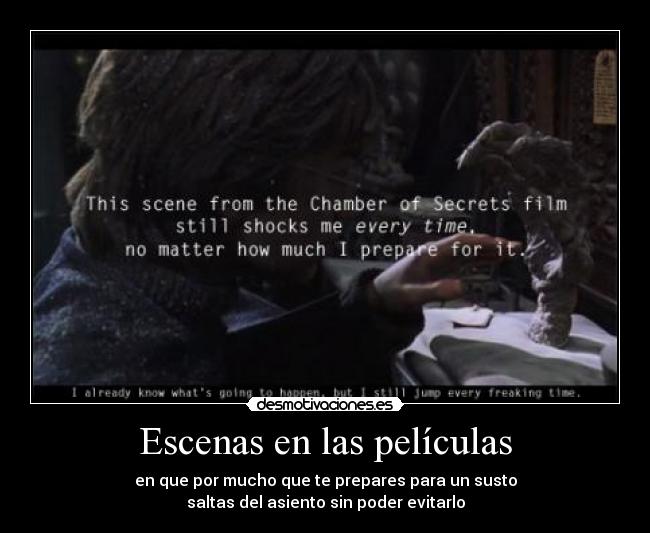 carteles harry potter camara los secretos imposible asustarse desmotivaciones