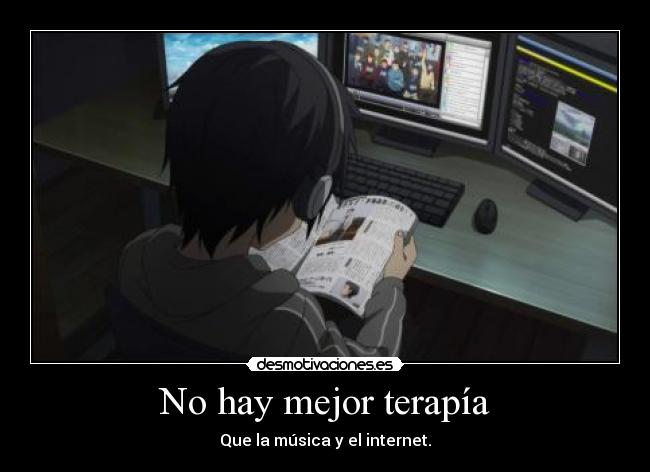 carteles internet musica terapia kirito sword art online sao desmotivaciones