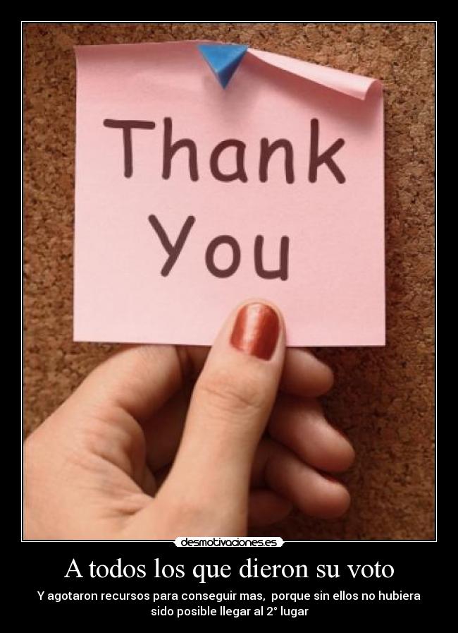 A todos los que dieron su voto - 