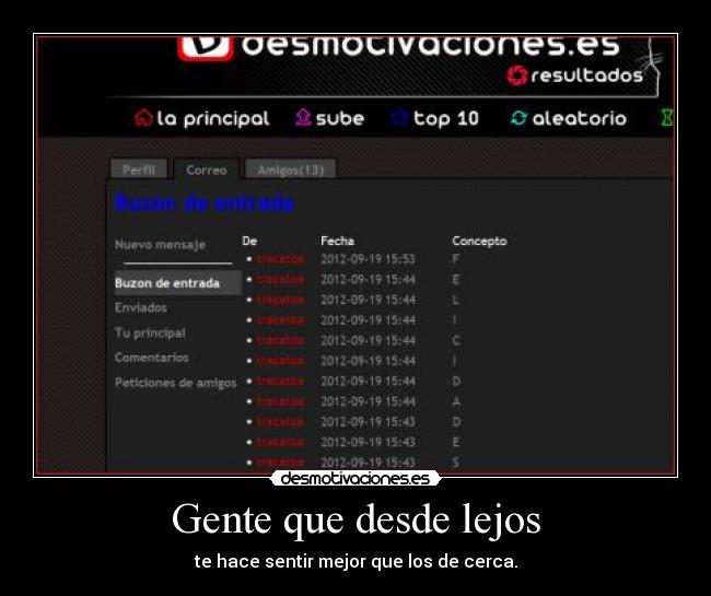 Gente que desde lejos -