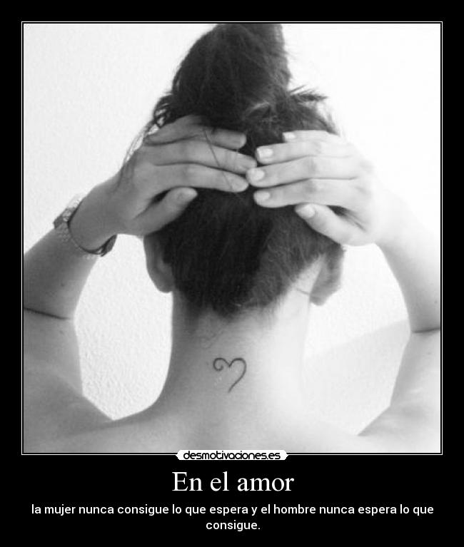 En el amor -
