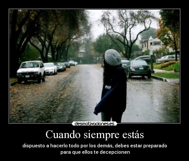 Cuando siempre estás -