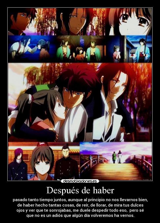 carteles anime manga amor hakuouki chizuru yukimura harada sanosuke shinpachi nagakura desmotivaciones