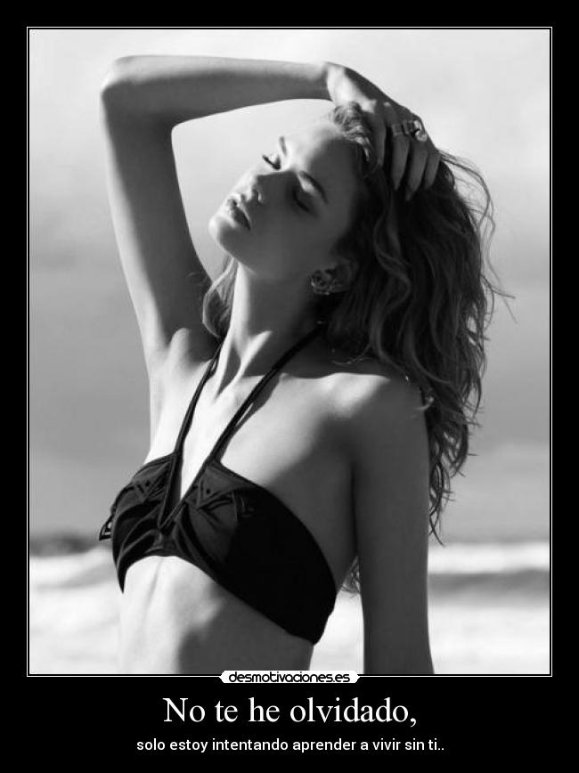 No te he olvidado, - solo estoy intentando aprender a vivir sin ti..