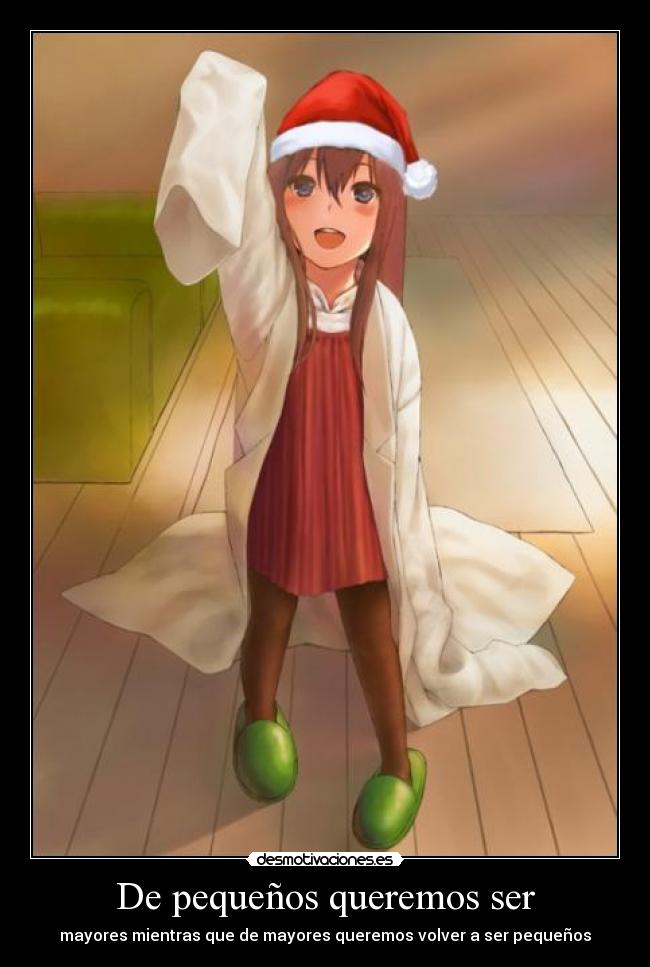 carteles harukaze nigatsu steins gate makise kurisu pequena moe frase hipster omg desmotivaciones