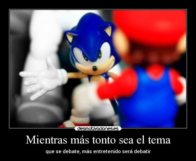 carteles tonto mario sonic desmotivaciones