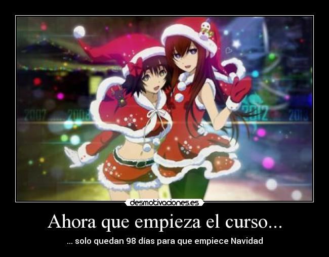 carteles harukaze nigatsu steins gate cosplay mayuri kurisu daru gusta esto navidad desmotivaciones