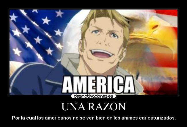 UNA RAZON - Por la cual los americanos no se ven bien en los animes caricaturizados.
