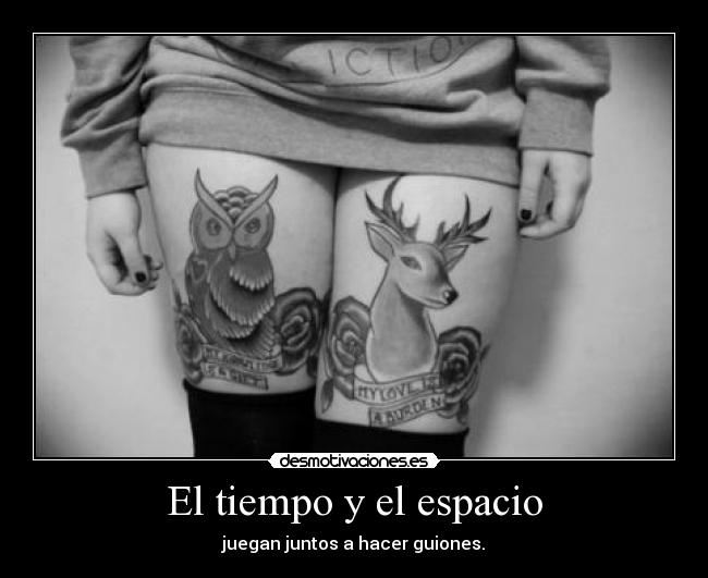 El tiempo y el espacio - juegan juntos a hacer guiones.