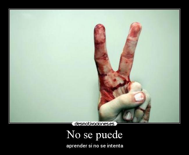 No se puede - aprender si no se intenta