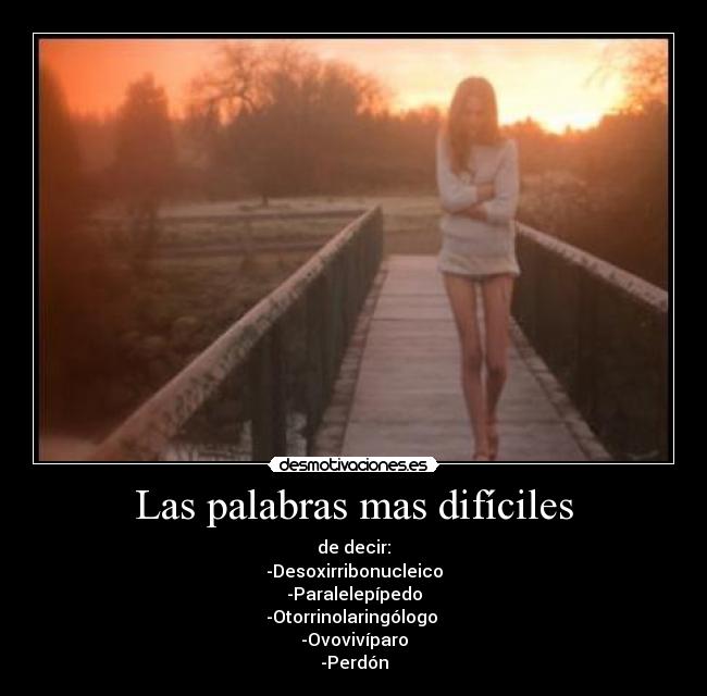 Las palabras mas difíciles -