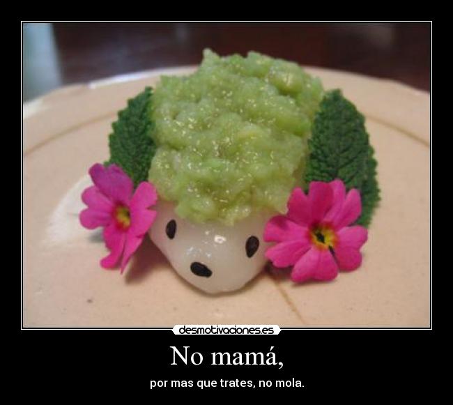 No mamá, - por mas que trates, no mola.