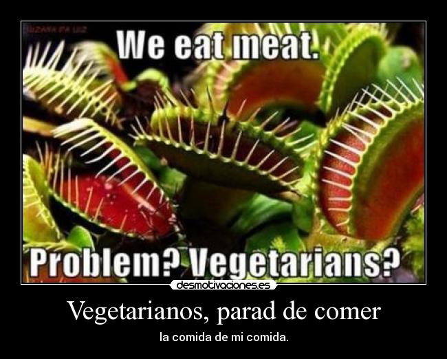 Vegetarianos, parad de comer - la comida de mi comida.