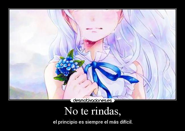 No te rindas, - 