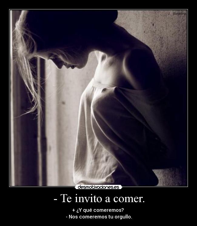 - Te invito a comer. -