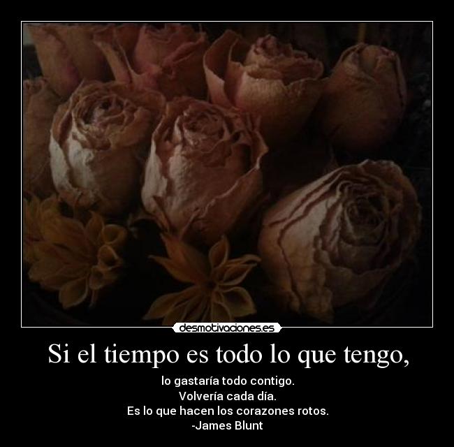 Si el tiempo es todo lo que tengo, -