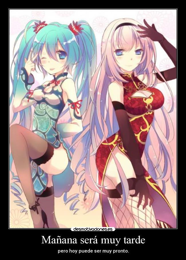 carteles harukaze raptorhunters 1291 cfanloid notan cual sexy salen miku luka hatsune megurine desmotivaciones