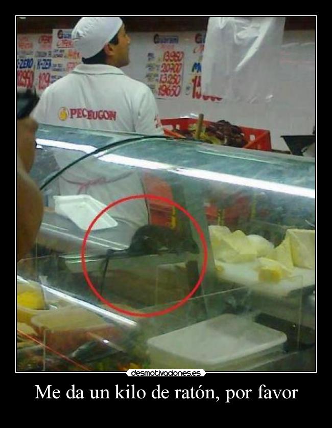 Me da un kilo de ratón, por favor -