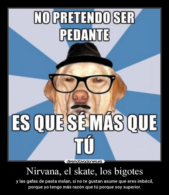 Nirvana, el skate, los bigotes - 