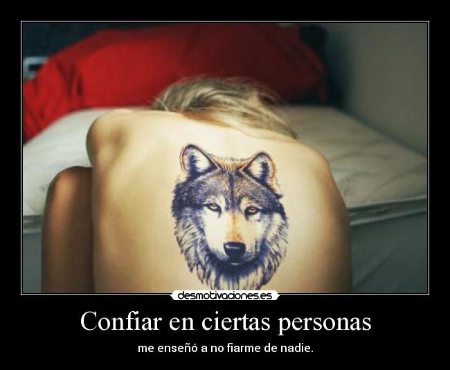 Confiar en ciertas personas - 