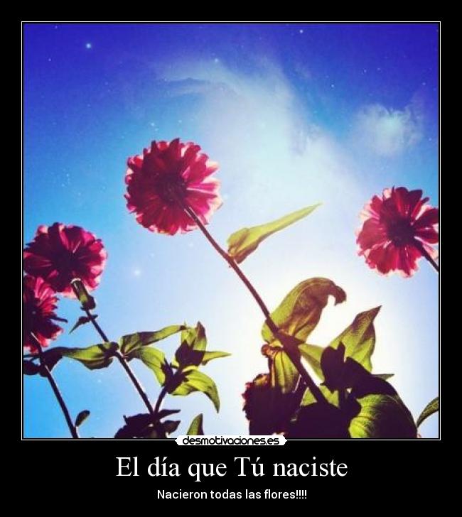 El día que Tú naciste - Nacieron todas las flores!!!!