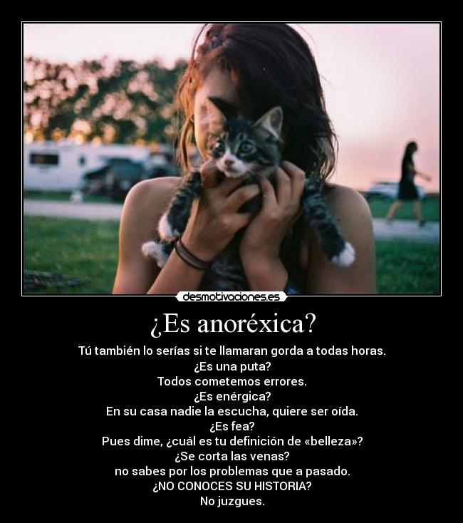 ¿Es anoréxica? -