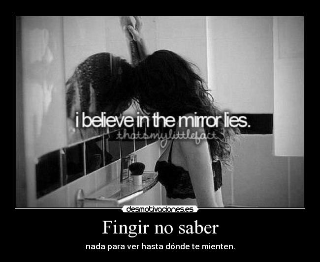 Fingir no saber - 