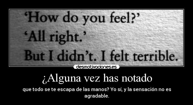 ¿Alguna vez has notado - 