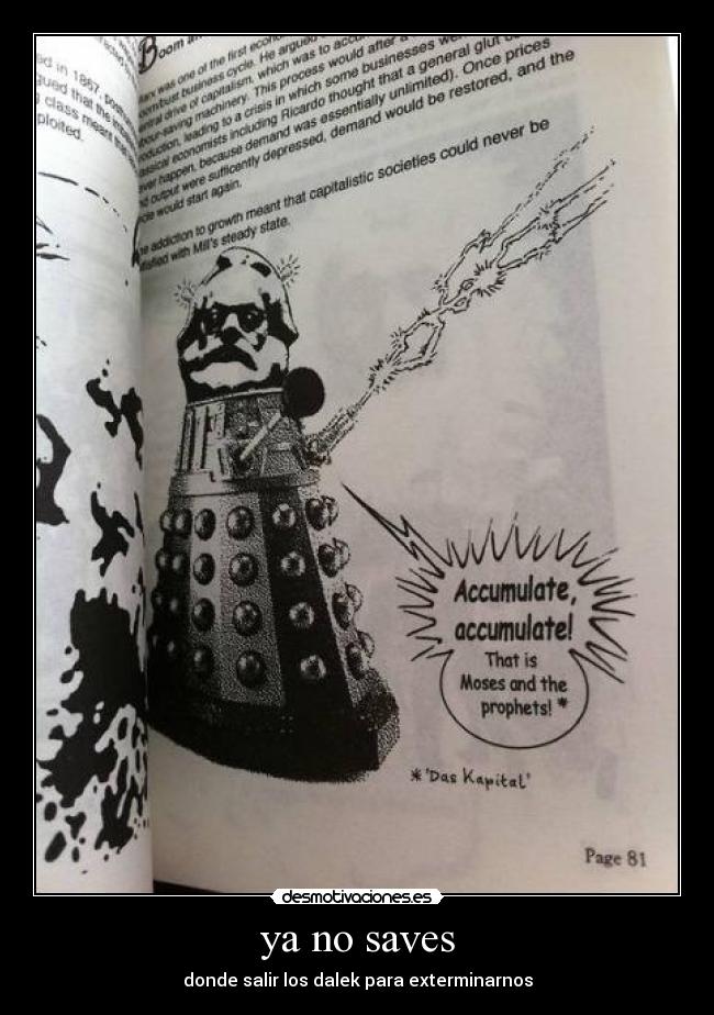 ya no saves - donde salir los dalek para exterminarnos