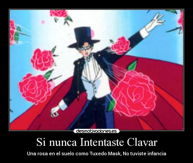 Si nunca Intentaste Clavar - Una rosa en el suelo como Tuxedo Mask, No tuviste infancia