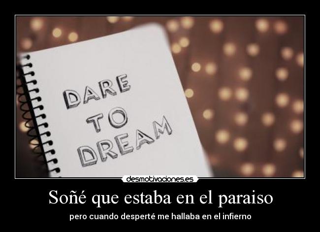 Soñé que estaba en el paraiso -