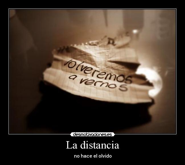 La distancia -