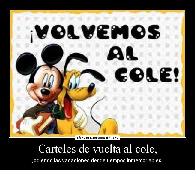Carteles de vuelta al cole, - 