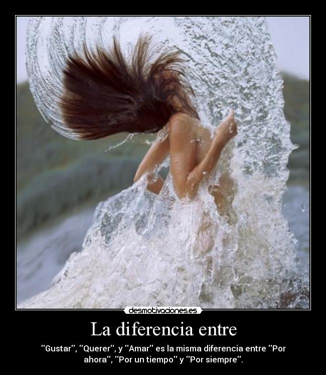 La diferencia entre -