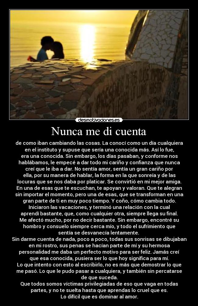 Nunca me di cuenta -