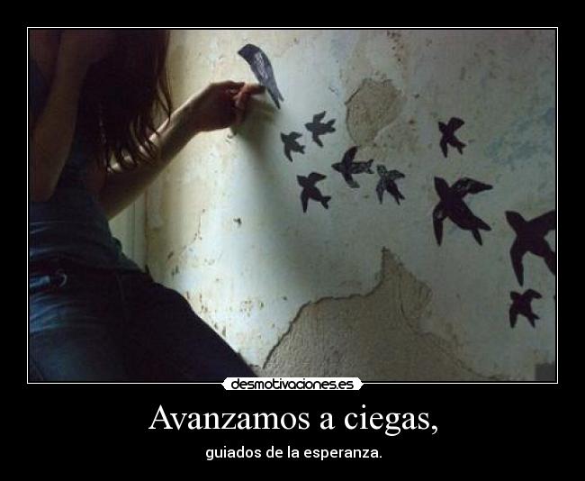 Avanzamos a ciegas, - 