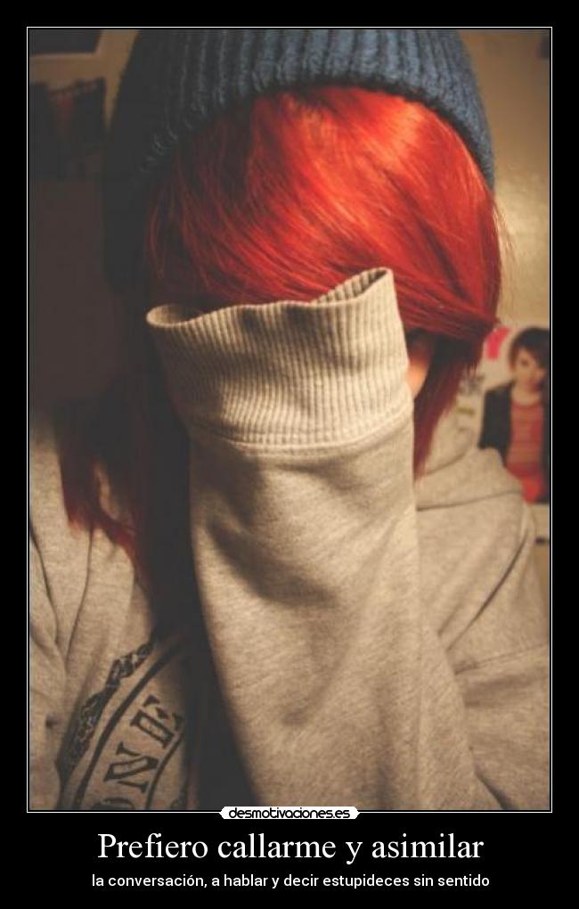 Prefiero callarme y asimilar -
