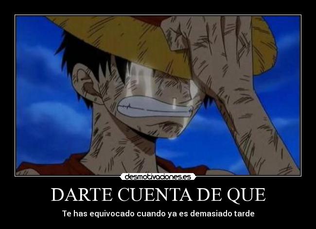 DARTE CUENTA DE QUE -