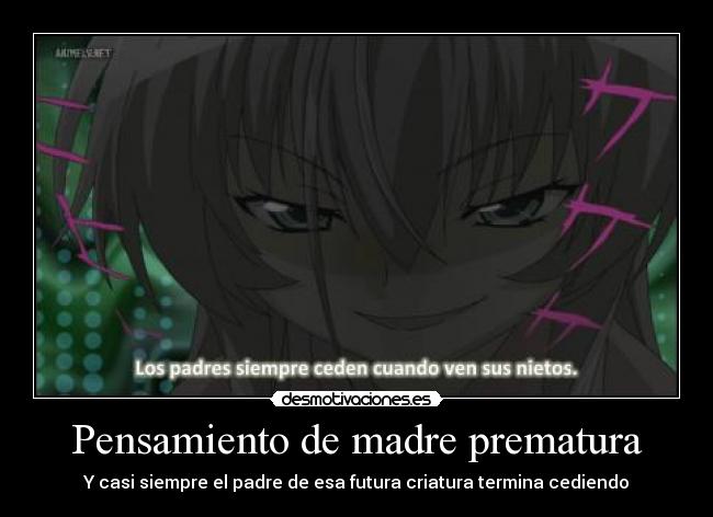 Pensamiento de madre prematura -