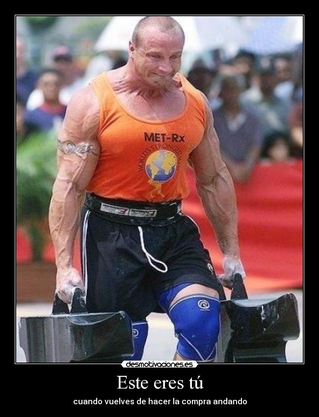 Este eres tú - cuando vuelves de hacer la compra andando