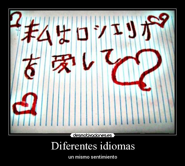 Diferentes idiomas - 