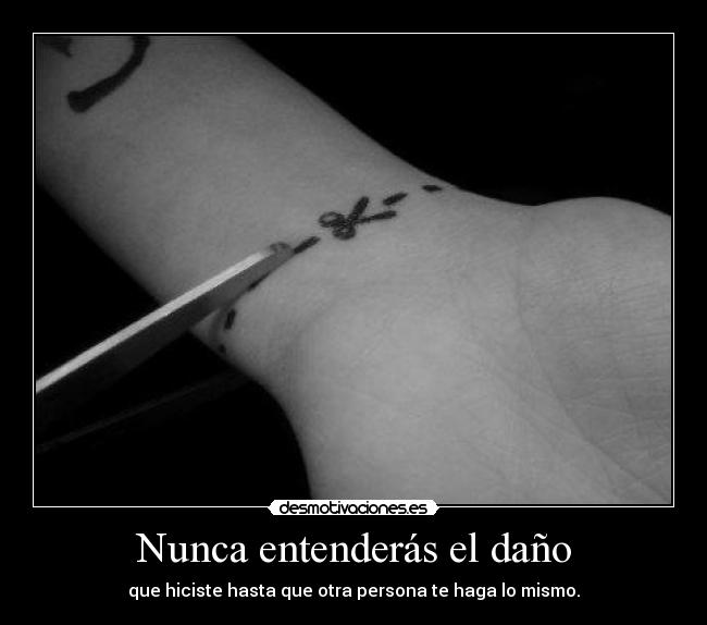 Nunca entenderás el daño -