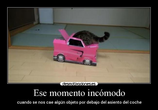 Ese momento incómodo - cuando se nos cae algún objeto por debajo del asiento del coche