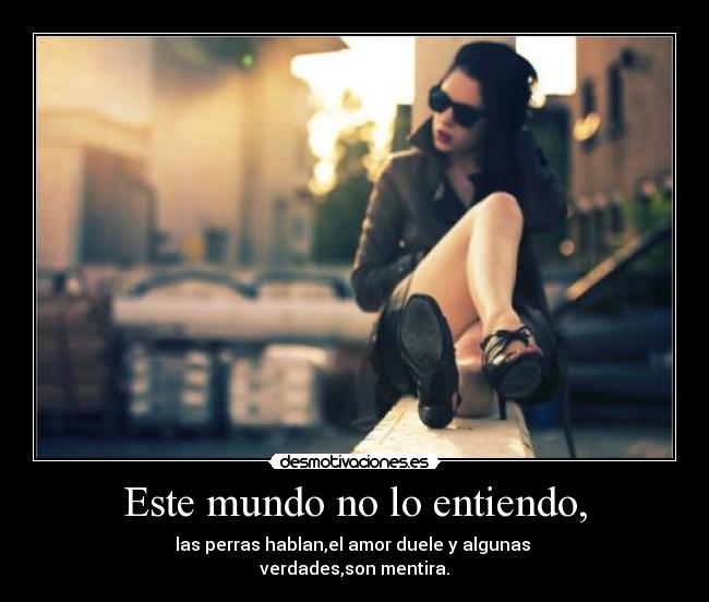 Este mundo no lo entiendo, -