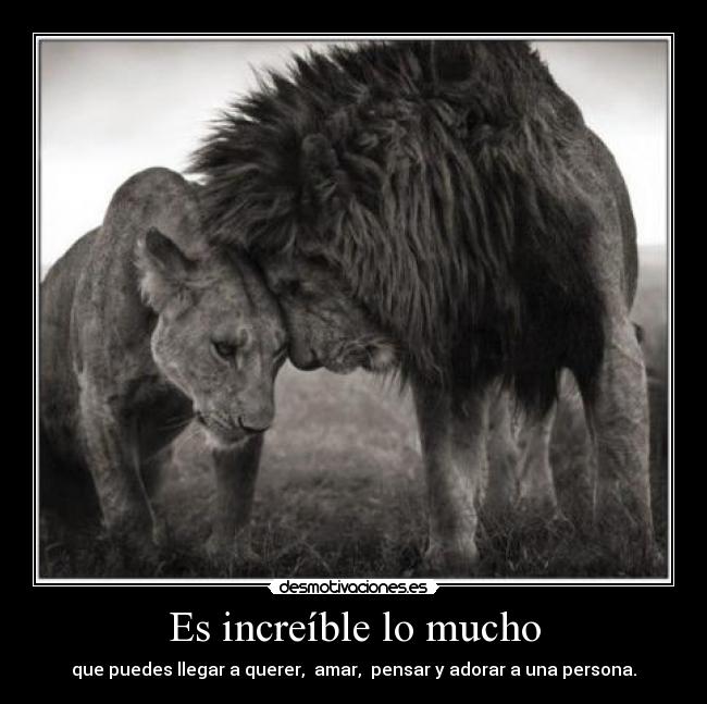 Es increíble lo mucho - 