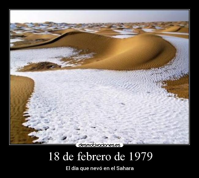 18 de febrero de 1979 - El día que nevó en el Sahara