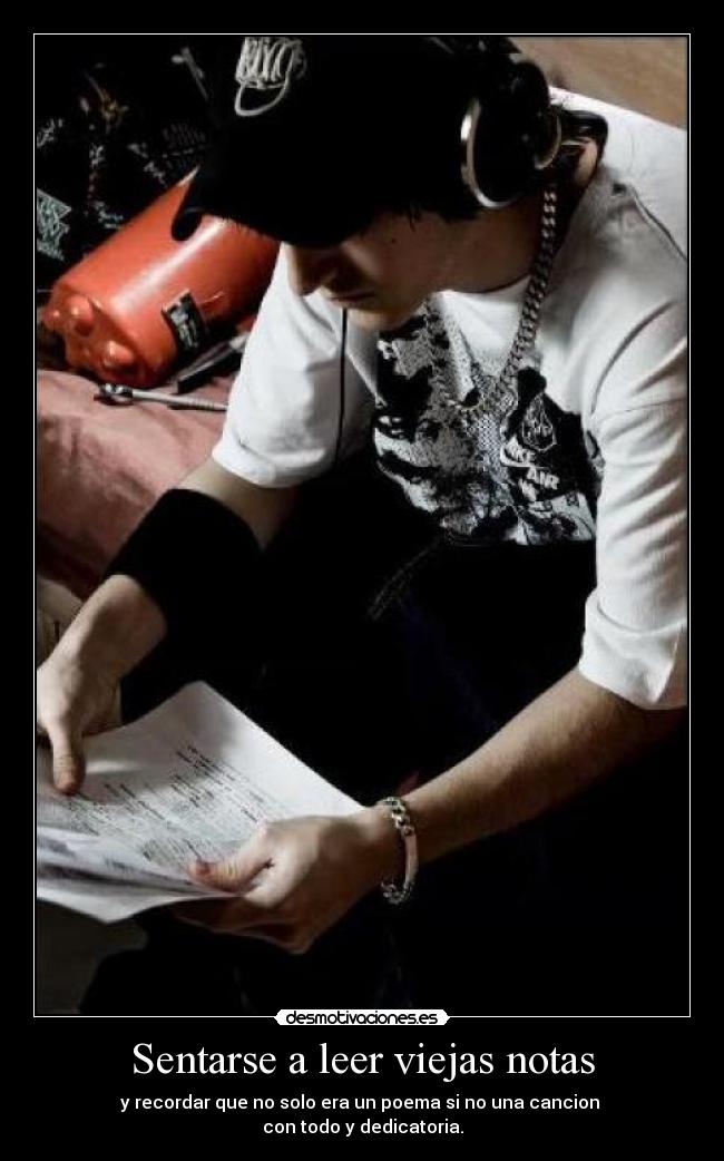 Sentarse a leer viejas notas -